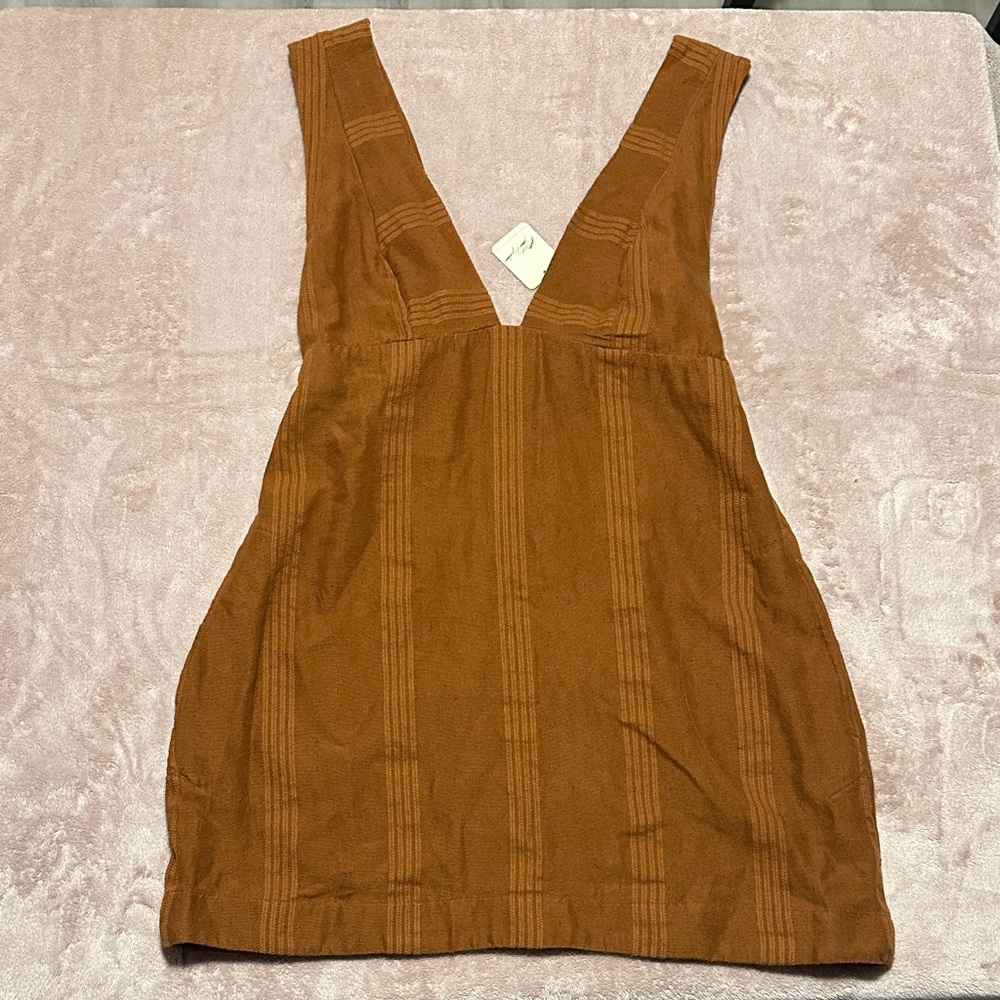 Free People Brown Sleeveless Dress